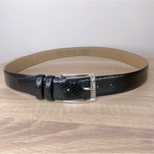 Robert Graham Men's Black Textured Leather Belt Size 34